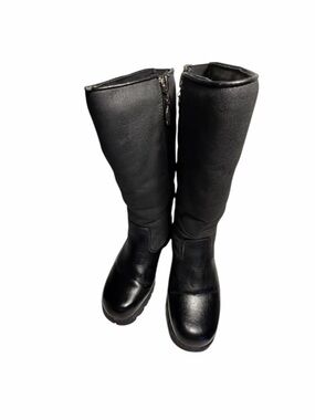 Boston Accents Women's Patty Black Knee-High Insultaed Zip Boots Sz 6